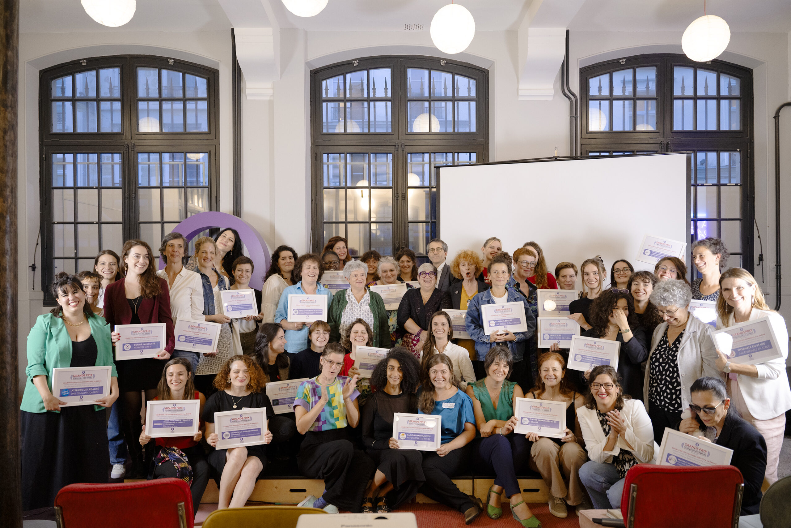 photo des représentantes des associations lauréates lors de la remise des prix
